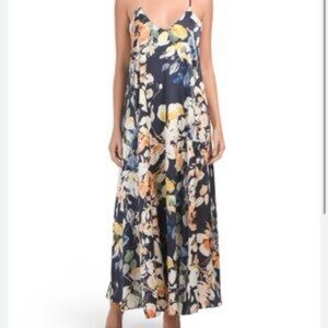 Floral Navy Maxi Slip Dress